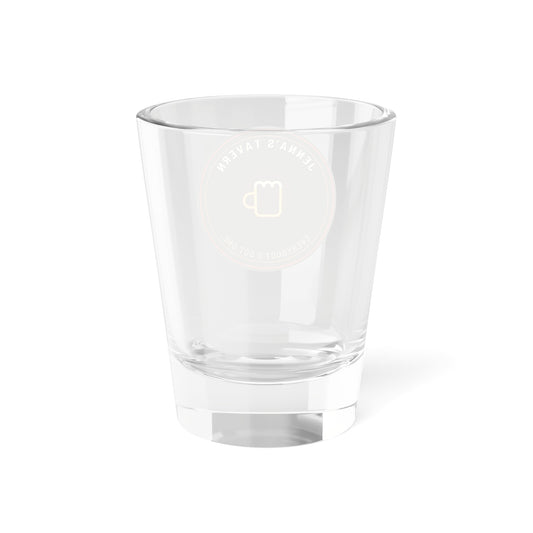 Dive Bar Shot Glass with Vintage Beer Badge | Jenna's Tavern