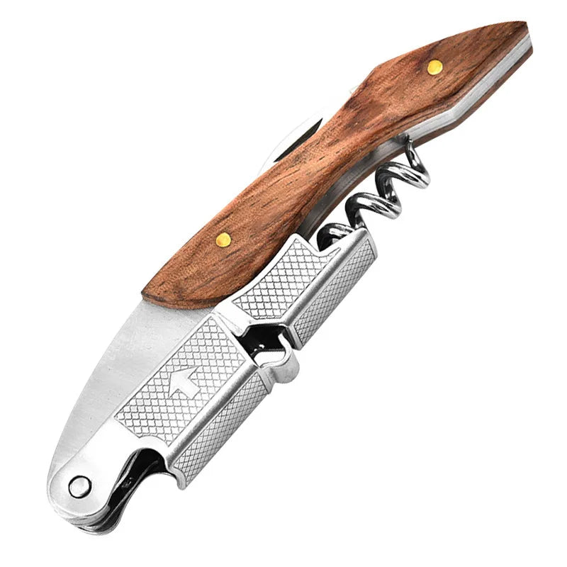 Wood Handle Waiter's Corkscrew, Wine and Beer Opener | Jenna's Tavern